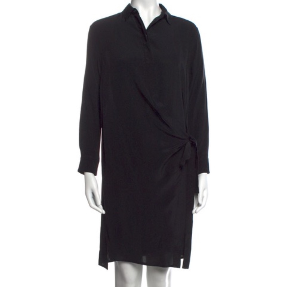 All Saints Black Silk Dress